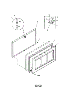 Door parts for Kenmore Freezer 253.9185113 (2539185113, 253 9185113) from AppliancePartsPros.com