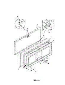 Door parts for Kenmore Freezer 253.9185212 (2539185212, 253 9185212) from AppliancePartsPros.com