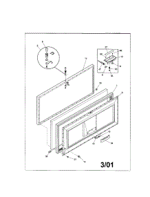 Door parts for Kenmore Freezer 253.9185213 (2539185213, 253 9185213) from AppliancePartsPros.com