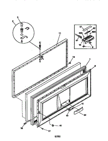 Door parts for Kenmore Freezer 253.9185510 (2539185510, 253 9185510) from AppliancePartsPros.com