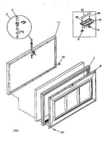 Door parts for Kenmore Freezer 253.9187110 (2539187110, 253 9187110) from AppliancePartsPros.com