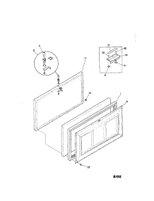 Door parts for Kenmore Freezer 253.9187111 (2539187111, 253 9187111) from AppliancePartsPros.com