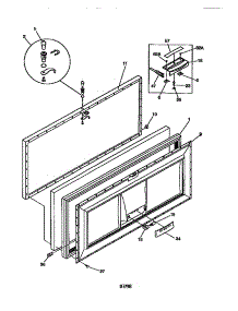 Door parts for Kenmore Freezer 253.9188210 (2539188210, 253 9188210) from AppliancePartsPros.com