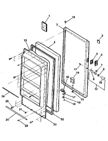 Door parts for Kenmore Freezer 253.9200180 (2539200180, 253 9200180) from AppliancePartsPros.com