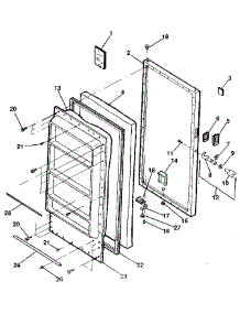 Door parts for Kenmore Freezer 253.9200181 (2539200181, 253 9200181) from AppliancePartsPros.com