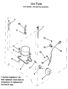 Unit parts for Kenmore Freezer 253.9200182 (2539200182, 253 9200182) from AppliancePartsPros.com