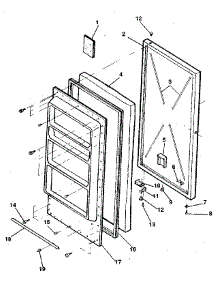Door parts for Kenmore Freezer 253.9203010 (2539203010, 253 9203010) from AppliancePartsPros.com