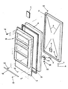Door parts for Kenmore Freezer 253.9203011 (2539203011, 253 9203011) from AppliancePartsPros.com