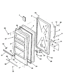 Door parts for Kenmore Freezer 253.9203281 (2539203281, 253 9203281) from AppliancePartsPros.com