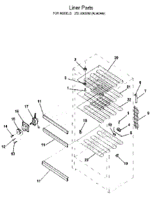 Liner parts for Kenmore Freezer 253.9203282 (2539203282, 253 9203282) from AppliancePartsPros.com
