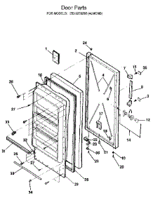Door parts for Kenmore Freezer 253.9203282 (2539203282, 253 9203282) from AppliancePartsPros.com