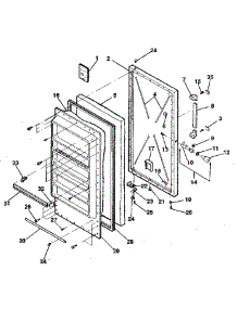 Door parts for Kenmore Freezer 253.9206210 (2539206210, 253 9206210) from AppliancePartsPros.com