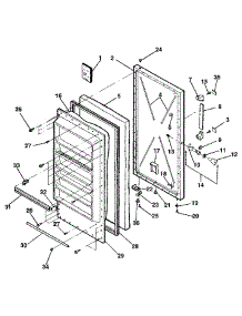 Door parts for Kenmore Freezer 253.9206281 (2539206281, 253 9206281) from AppliancePartsPros.com