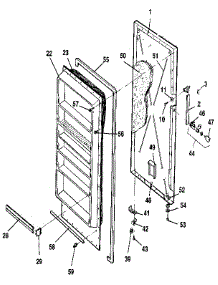 Door parts for Kenmore Freezer 253.9206312 (2539206312, 253 9206312) from AppliancePartsPros.com