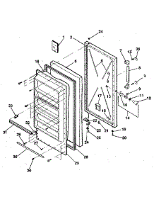 Door parts for Kenmore Freezer 253.9206380 (2539206380, 253 9206380) from AppliancePartsPros.com