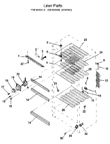 Liner parts for Kenmore Freezer 253.9206382 (2539206382, 253 9206382) from AppliancePartsPros.com