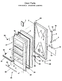 Door parts for Kenmore Freezer 253.9206382 (2539206382, 253 9206382) from AppliancePartsPros.com
