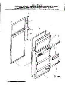 Door Parts parts for Kenmore Refrigerator 253.8619191 (2538619191, 253 8619191) from AppliancePartsPros.com