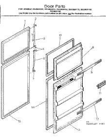 Door Parts parts for Kenmore Refrigerator 253.8624182 (2538624182, 253 8624182) from AppliancePartsPros.com