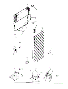 Unit parts for Kenmore Refrigerator 253.8627182 (2538627182, 253 8627182) from AppliancePartsPros.com