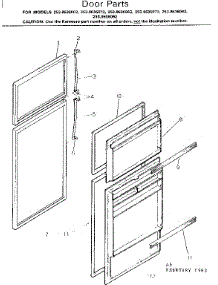 Door Parts parts for Kenmore Refrigerator 253.8636002 (2538636002, 253 8636002) from AppliancePartsPros.com