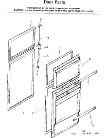 Door Parts parts for Kenmore Refrigerator 253.8636080 (2538636080, 253 8636080) from AppliancePartsPros.com