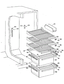 Fresh Food Section parts for Kenmore Refrigerator 363.9450416 (3639450416, 363 9450416) from AppliancePartsPros.com