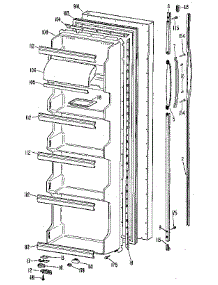 Fresh Food Door parts for Kenmore Refrigerator 363.9450486 (3639450486, 363 9450486) from AppliancePartsPros.com