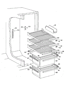 Fresh Food Section parts for Kenmore Refrigerator 363.9452510 (3639452510, 363 9452510) from AppliancePartsPros.com