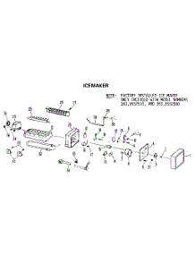Icemaker parts for Kenmore Refrigerator 363.9452510 (3639452510, 363 9452510) from AppliancePartsPros.com