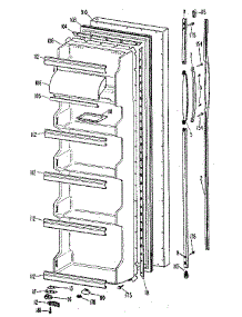 Fresh Food Door parts for Kenmore Refrigerator 363.9452580 (3639452580, 363 9452580) from AppliancePartsPros.com