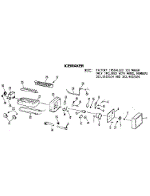Icemaker parts for Kenmore Refrigerator 363.9452584 (3639452584, 363 9452584) from AppliancePartsPros.com