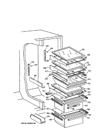 Fresh Food Section parts for Kenmore Refrigerator 363.9557854 (3639557854, 363 9557854) from AppliancePartsPros.com