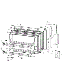 Freezer Door parts for Kenmore Refrigerator 363.9601480 (3639601480, 363 9601480) from AppliancePartsPros.com