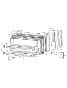 Freezer Door parts for Kenmore Refrigerator 363.9601486 (3639601486, 363 9601486) from AppliancePartsPros.com