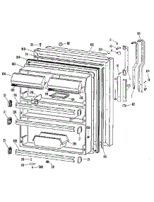 Fresh Food Door parts for Kenmore Refrigerator 363.9601511 (3639601511, 363 9601511) from AppliancePartsPros.com