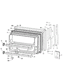 Freezer Door parts for Kenmore Refrigerator 363.9601513 (3639601513, 363 9601513) from AppliancePartsPros.com