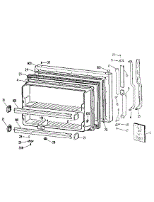 Freezer Door parts for Kenmore Refrigerator 363.9601581 (3639601581, 363 9601581) from AppliancePartsPros.com