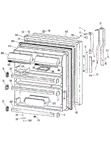 Fresh Food Door parts for Kenmore Refrigerator 363.9601583 (3639601583, 363 9601583) from AppliancePartsPros.com
