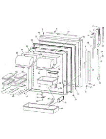 Fresh Food Door parts for Kenmore Refrigerator 363.9602782 (3639602782, 363 9602782) from AppliancePartsPros.com