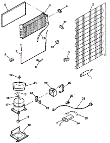 Unit parts for Kenmore Refrigerator 253.8704000 (2538704000, 253 8704000) from AppliancePartsPros.com