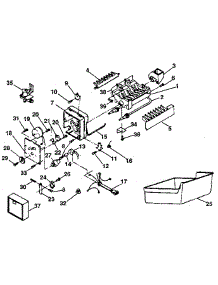 Ice Maker parts for Kenmore Refrigerator 253.8704010 (2538704010, 253 8704010) from AppliancePartsPros.com