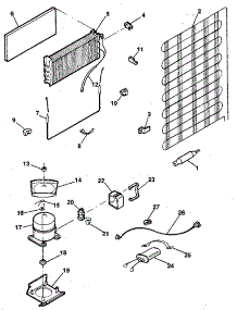 Unit parts for Kenmore Refrigerator 253.8704011 (2538704011, 253 8704011) from AppliancePartsPros.com