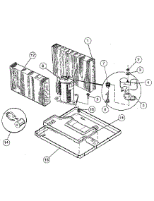 Evaporator parts for Kenmore Air Conditioner 253.8705080 (2538705080, 253 8705080) from AppliancePartsPros.com