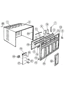 Cabinet And Front Panel parts for Kenmore Air Conditioner 253.8706110 (2538706110, 253 8706110) from AppliancePartsPros.com