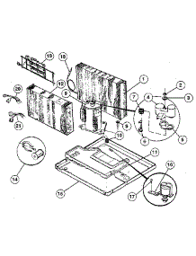 Evaporator parts for Kenmore Air Conditioner 253.8706110 (2538706110, 253 8706110) from AppliancePartsPros.com