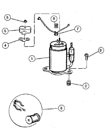 Compressor parts for Kenmore Air Conditioner 253.8710750 (2538710750, 253 8710750) from AppliancePartsPros.com