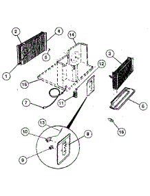 Evaporator parts for Kenmore Air Conditioner 253.8710750 (2538710750, 253 8710750) from AppliancePartsPros.com