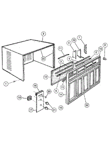 Cabinet And Front Panel parts for Kenmore Heat Pump System 253.8710890 (2538710890, 253 8710890) from AppliancePartsPros.com
