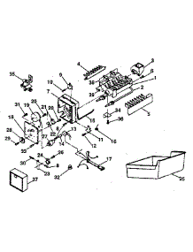 Ice Maker parts for Kenmore Refrigerator 253.8718000 (2538718000, 253 8718000) from AppliancePartsPros.com